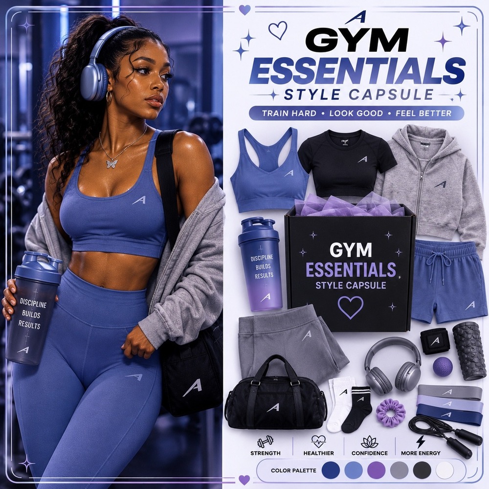 Gym Essentials Style Capsule Mystery Bundle Activewear Fitness Set Small-Large